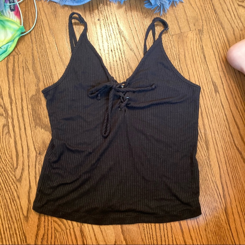 Black tank top